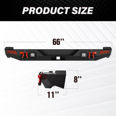 for Rear Aftermarket Bumpers Compatible with 1984-2001 Jeep Cherokee XJ (2/4 Doors) | Yzona