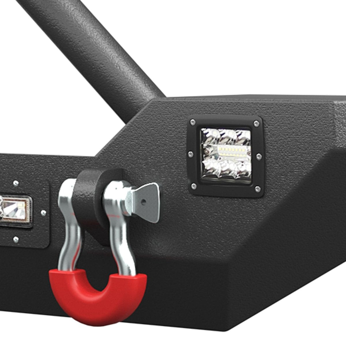 Yzona Heavy Truck Bumpers Compatible with 2007-2018 Jeep Wrangler JK JKU Equipped