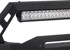 Front Bumper Compatible with 1984-2001 Jeep Cherokee XJ (2/4 Doors) Off-road Bumper Equipped with Paintable Decor, Winch Plate, 1 x 120W LED Light, 2 x 18W LED Lights & D-rings, Textured Black
