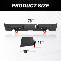 Aftermarket Rear Bumpers Compatible with 2021-2024 Dodge Ram 1500 TRX - Yzona