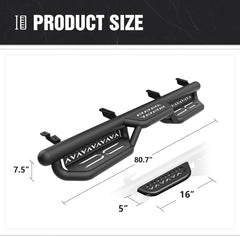 CrewMax Cab Side Steps Running Boards for Trucks 2007-2021 Toyota Tundra | Yzona