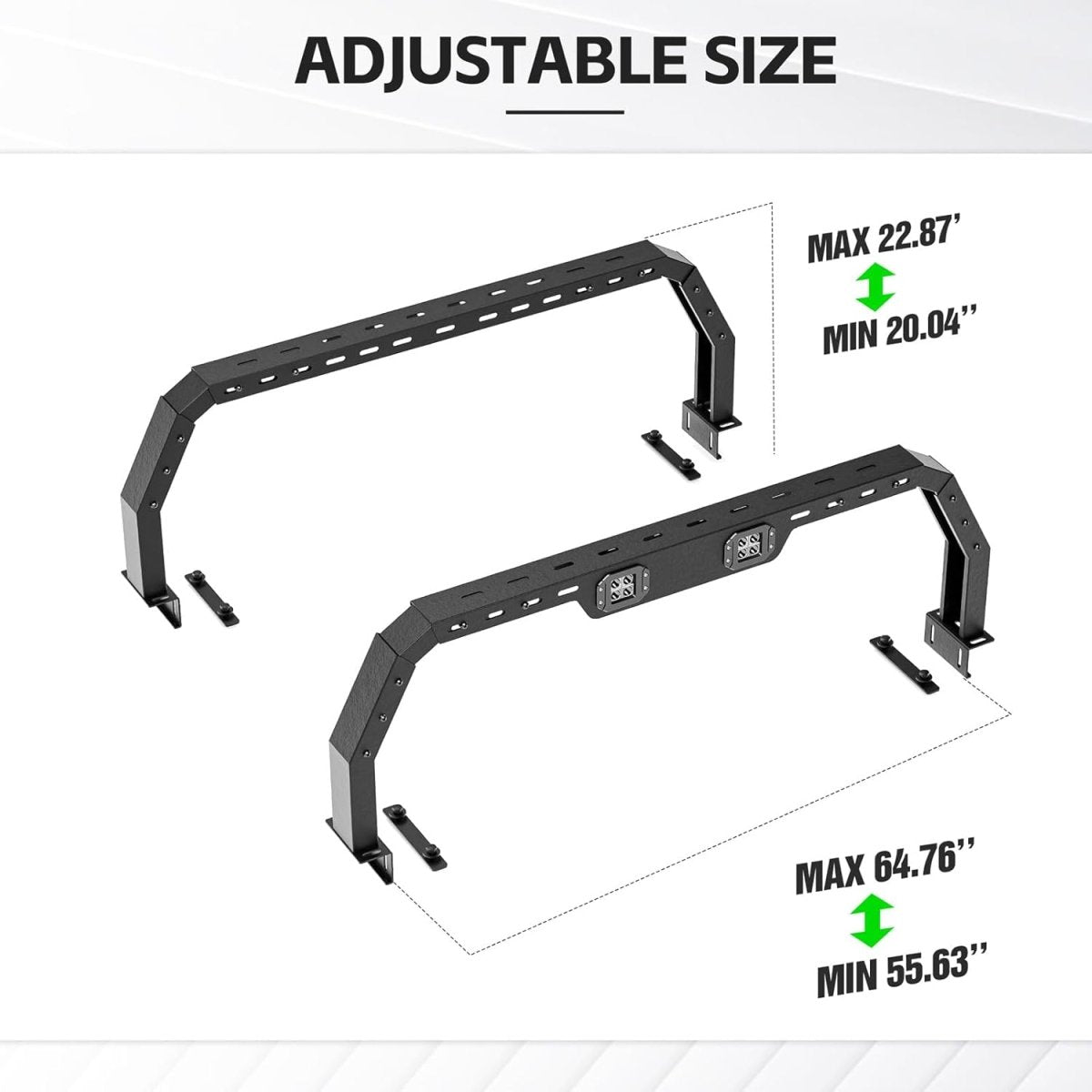Overland Rack for Pickup Bed for Ram 1500/ Tundra/Silverado & Sierra 1500/ F150/Gladiator JT/Titan | Yzona