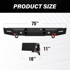 Aftermarket Off-road Bumpers for 2010-2014 Ford F-150 F150 SVT Raptor with 4 x LED Lights | Yzona