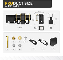 for Ford Bronco 2 Inch Trailer Hitch Receiver | 21-25 Ford Bronco 2 Door & 4 Door Hitch Receiver with Cover | Yzona