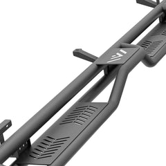 Two Raised Steps Quad Cab Nerf Bar Running Boards Compatible for 2002-2008 Dodge Ram 1500 | 2003-2009 Ram 2500 3500 | Yzona