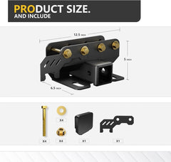 Trailer Hitch Receiver | 21-25 Ford Bronco 2 Door & 4 Door 2 Inch Hitch Receiver with Cover | Yzona