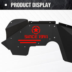 Front Inner for Jeep JK Fender Liners | 07-18 Jeep Wrangler JK & JKU Unlimited Sport Sahara Rubicon | Yzona