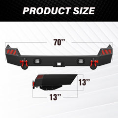 Aftermarket Rear Bumpers Compatible with 1999-2004 Jeep Grand Cherokee WJ 2nd Gen