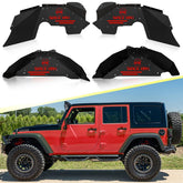 YZONA Front & Rear Inner Fender Liner Protector Set, Carbon Fiber & Metal Construction, 17.5kg, with All Assembly Hardware & Instructions for 2007-2018 Jeep Wrangler JK & JKU Unlimited (2/4 Doors) | Automotive Car Accessories, Wheelwell Guard
