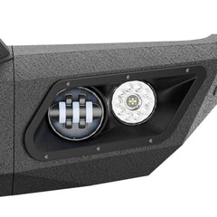 【YZONA】Full Width Front Bumper Compatible with Chevy C/K 1500 2500 1988-1998, 4x18W LED Lights, Heavy 4.3 Ton Rated Steel D-Rings, Wide Full Width Protective Bumper