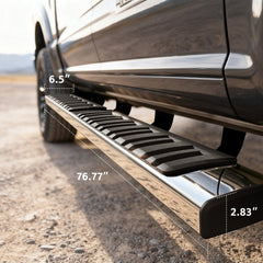 YZONA Running Boards Compatible with 2009-2018 RAM 1500 Extended Cab | Fit 2019-2024 1500 Classic | 6.5" Heavy Duty Stainless Steel Side Steps, Bolt-on Direct Fit, Non-Slip Surface