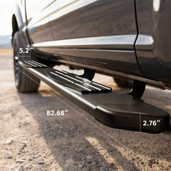 【Yzona】Heavy Duty Aluminum Alloy Side Steps (Ram 1500 Accessories) for 2019-2026 RAM 1500 Crew Cab (Not for Classic Models), ABS-Equipped, 500-lb Per Side Capacity, Anti-Slip Grip, Salt-Grime Ready, Corrosion-Resist, Easy Bolt-On Installation, 2PCS