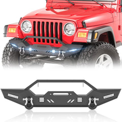 Front Replacement Bumpers Compatible with 1987-2006 Jeep Wrangler YJ TJ LJ Unlimited - Yzona