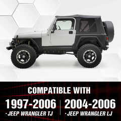 Yzona 1997-2006 Jeep Wrangler TJ & 2004-2006 Jeep Wrangler LJ Flat Front & Rear Fender Flares