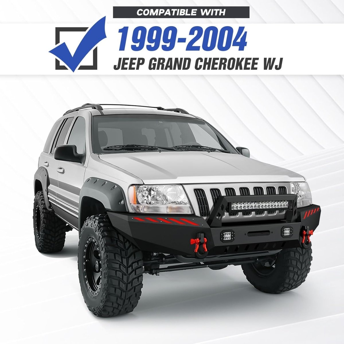 Aftermarket Heavy Duty Truck Front Bumpers for 1999-2004 Jeep 2nd Gen Grand Cherokee WJ | Yzona