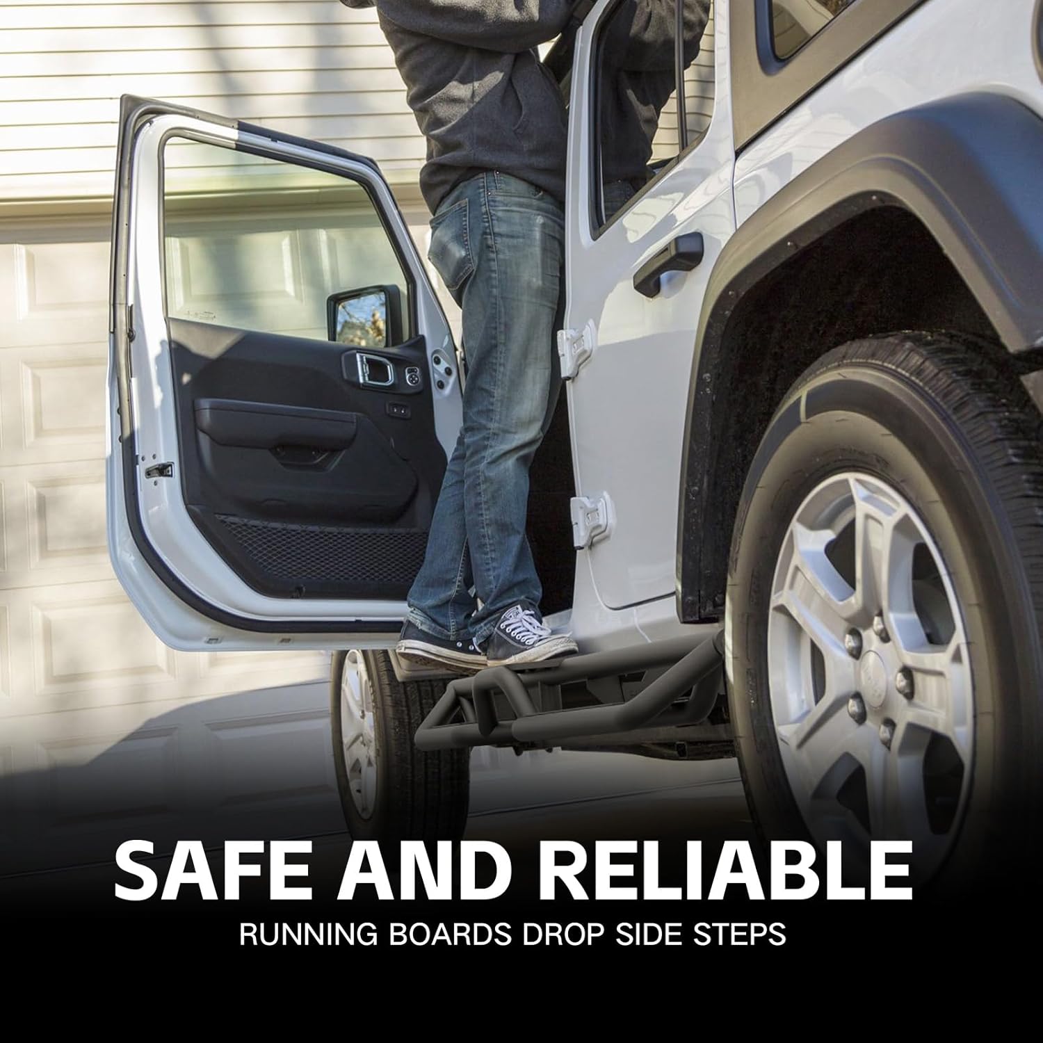 Auto Running Boards for 2007-2018 Jeep Wrangler JK JKU Unlimited 4 Doors | Yzona