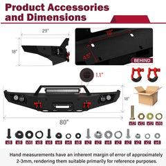 Aftermarket Bumpers for Trucks Compatible with 2014 2015 Chevy Silverado 1500