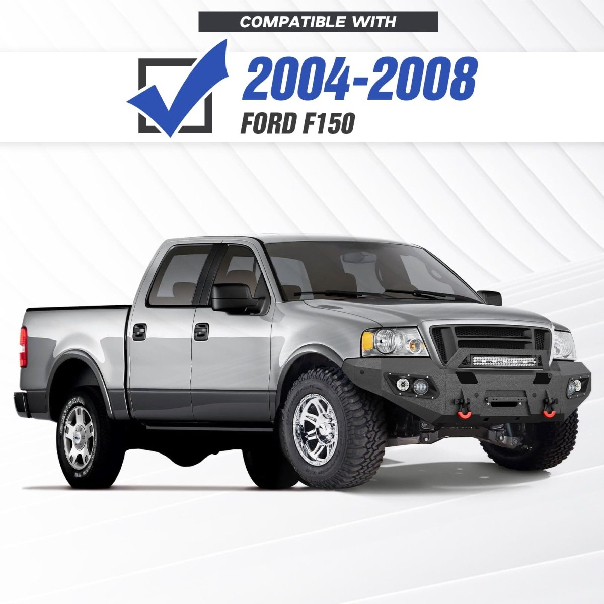 Replacement Front Bumpers for Trucks Compatible with 2004-2008 Ford F150 - Yzona