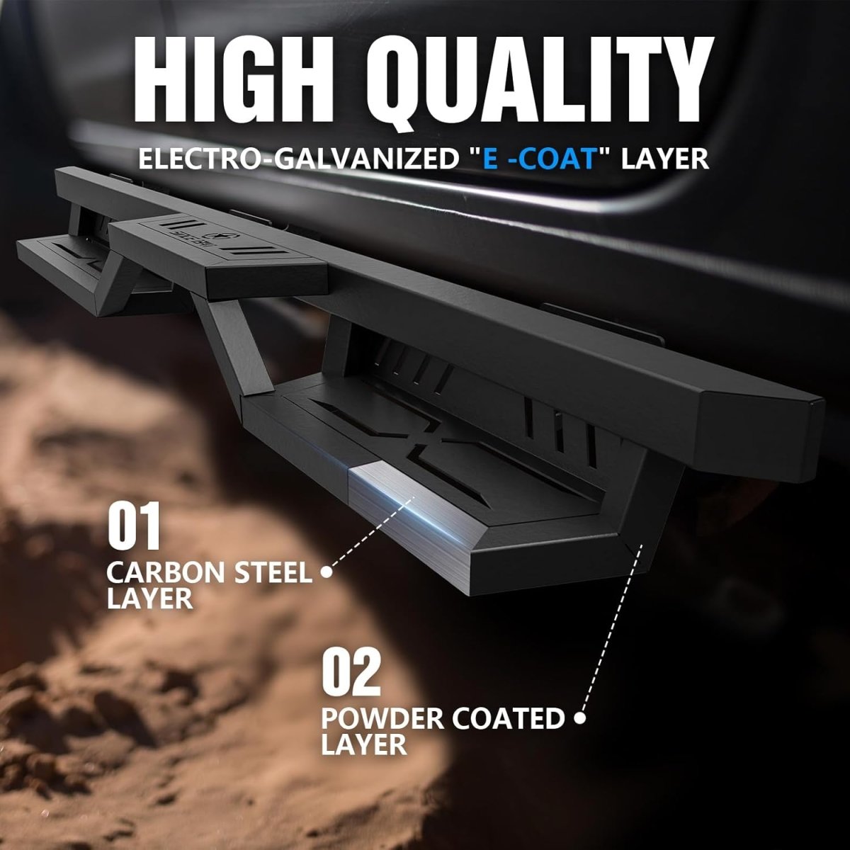 Yzona 2007-2018 Jeep Wrangler JK JKU Side Steps