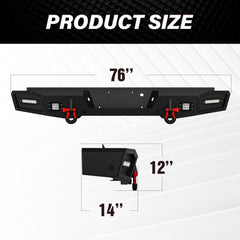 for Ford F 150 Bumpers Aftermarket 2009-2014 12th Gen Ford F150 (Excluding Raptor)with Paintable Armor | Yzona