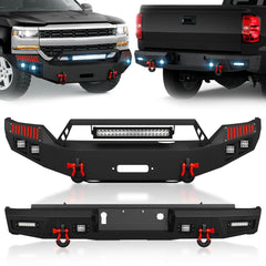 for Aftermarket Chevy Bumpers Compatible with 2016-2018 Chevrolet Silverado 1500 with Winch Plate | Yzona