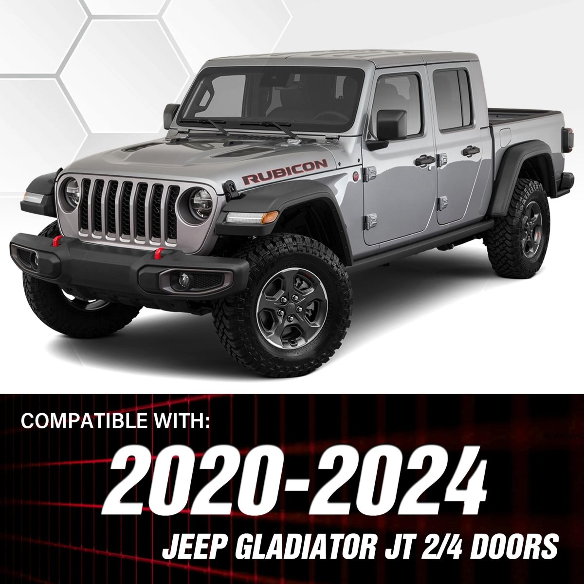 Truck Wheel Fender Flares Compatible with 2020-2024 Jeep Gladiator JT | Yzona