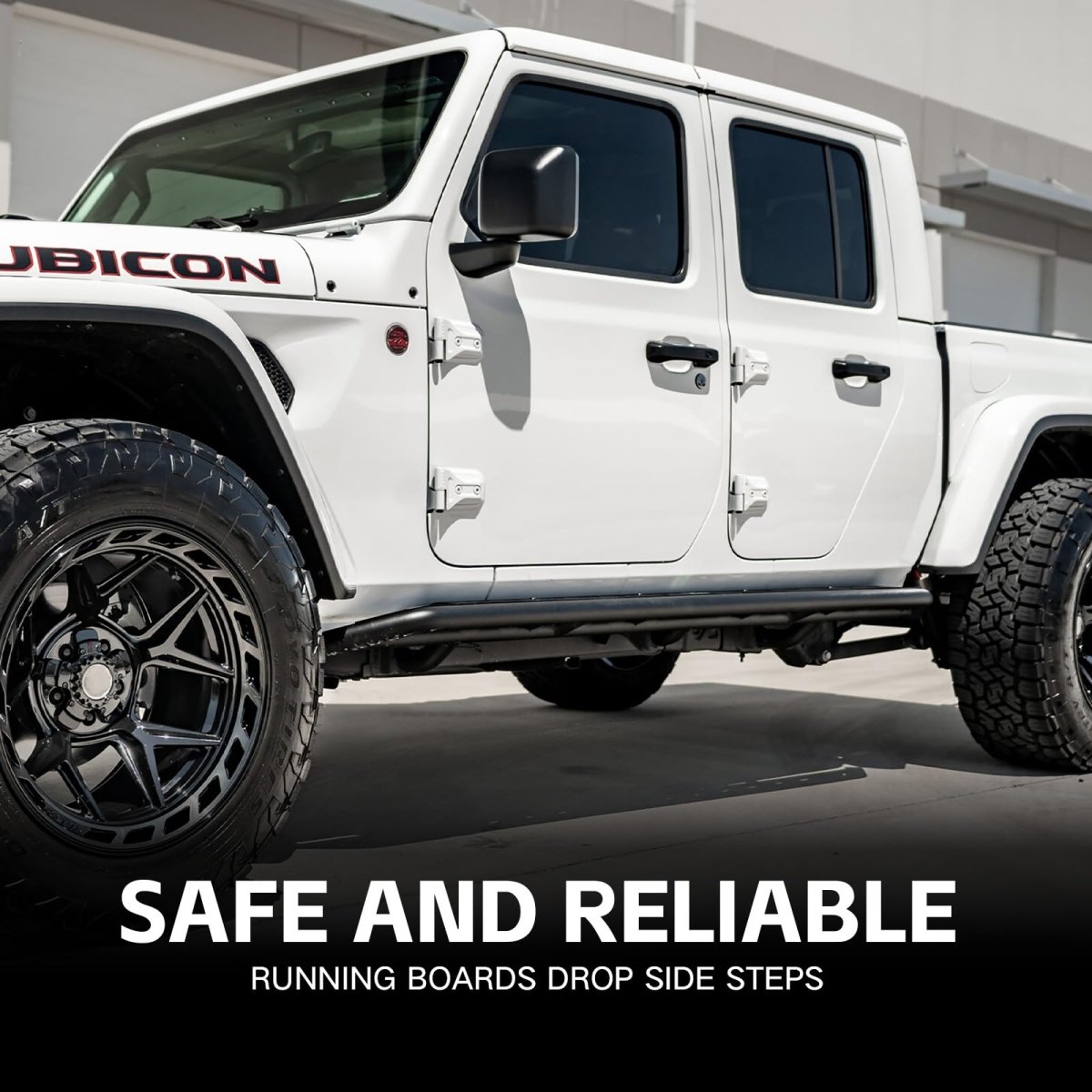 Yzona Truck Single Side Step Compatible with 2020-2025 Jeep Gladiator JT 4 Doors Running Boards