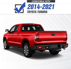 Truck Steel Rear Bumpers Compatible with 2014-2021 Toyota Tundra with Paintable Armor | Yzona