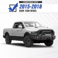 Off-Road Front Bumpers Auto Parts for 2015-2018 Dodge Ram 1500 Rebel Equipped with 5 x LED Lights | Yzona