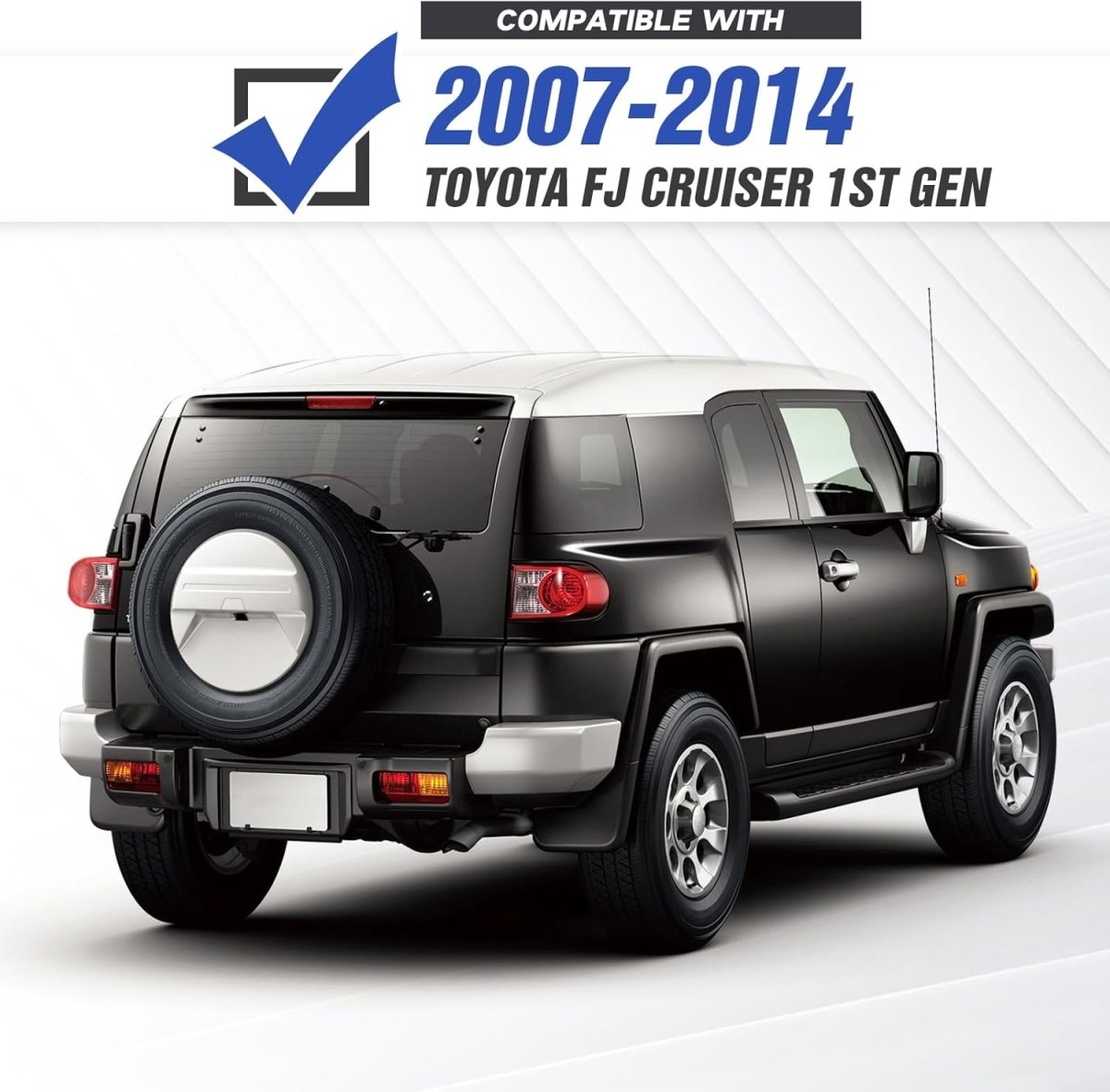 Super Duty Rear Bumpers for 2007-2014 Toyota FJ Cruiser 1st Gen with 2 x 18W LED Lights | Yzona