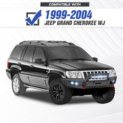 Heavy Duty Replacement Bumpers Compatible with 1999-2004 Jeep Grand Cherokee WJ 2nd Gen - Yzona