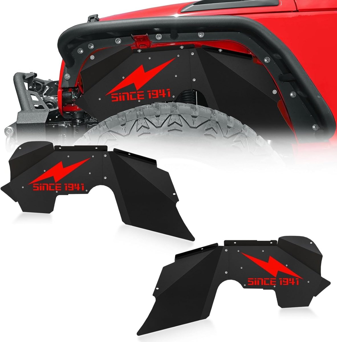 Fender Liners for Jeep JK | 07-18 Jeep Wrangler JK & JKU Unlimited Sport Sahara Rubicon | Yzona