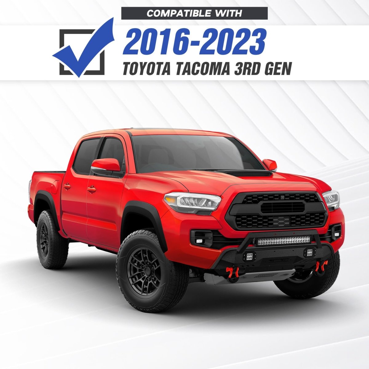 Car Front Bumpers Compatible for 2016-2023 Toyota Tacoma 3rd Gen | Yzona