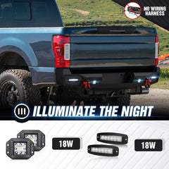 for Rear F350 Bumpers with Winch Compatible with 2017-2022 4th Gen Ford F250 F350 F450 with Paintable Armor | Yzona