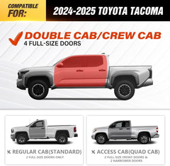 for Tacoma Running Boards Side Steps Compatible with 2024-2025 Toyota Tacoma 4 Full-Size Doors | Yzona