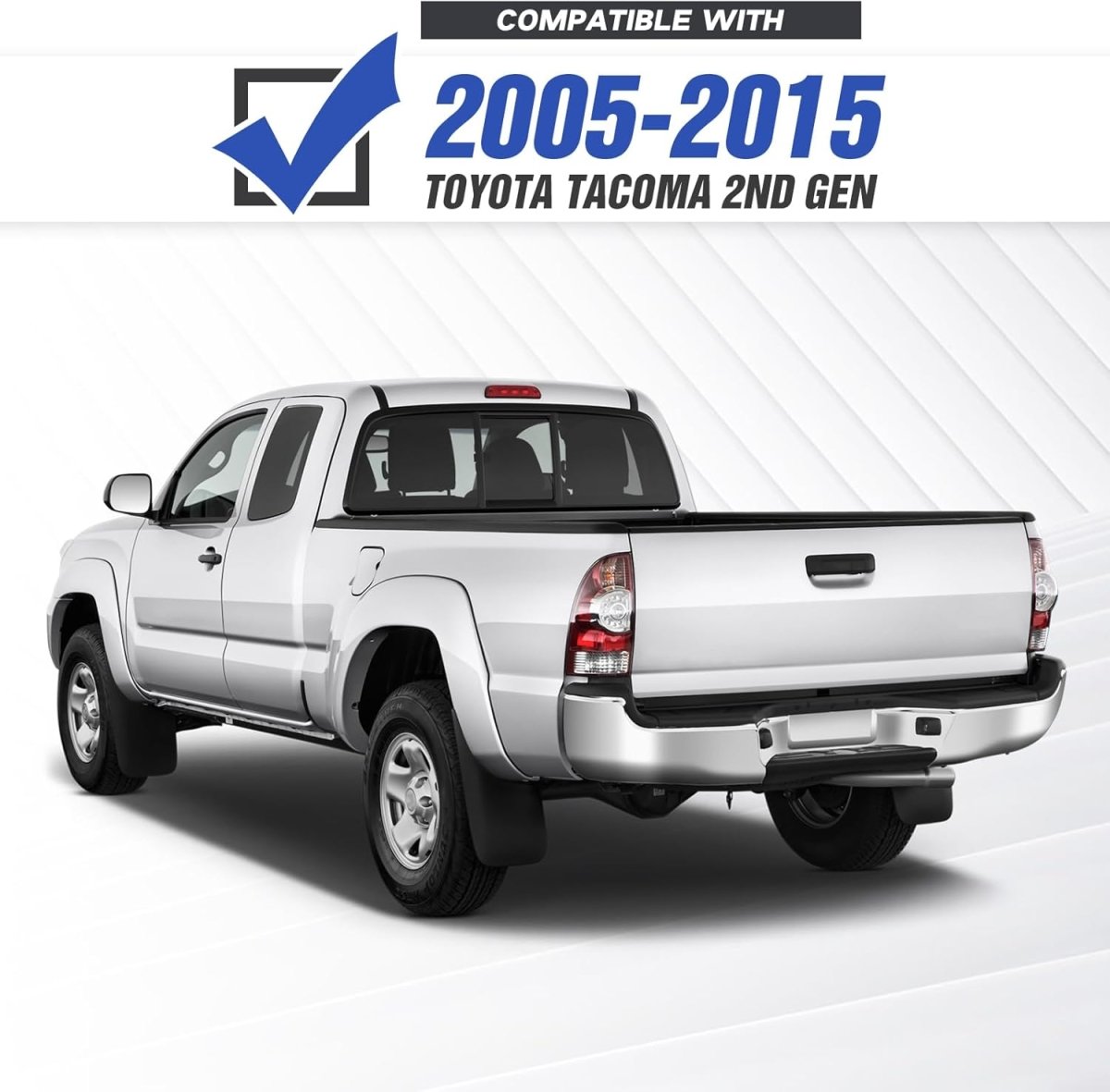 for Tacoma Steel Rear Bumper Compatible with 2005-2015 Toyota Tacoma | Yzona