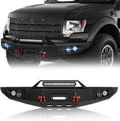 for Ford Aftermarket Front Bumpers Compatible with 2010-2014 Ford F150 F-150 SVT Raptor with Winch Plate | Yzona