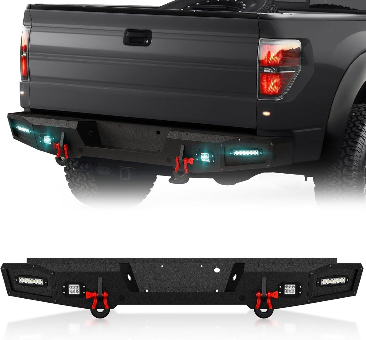 for Ford F 150 Bumpers Aftermarket 2009-2014 12th Gen Ford F150 (Excluding Raptor)with Paintable Armor | Yzona