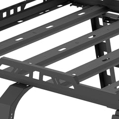 Apex Deluxe Steel Roof Cargo Basket with Lights & Wind Fairing for 2018-2025 Jeep Wrangler JL JLU Unlimited | Yzona