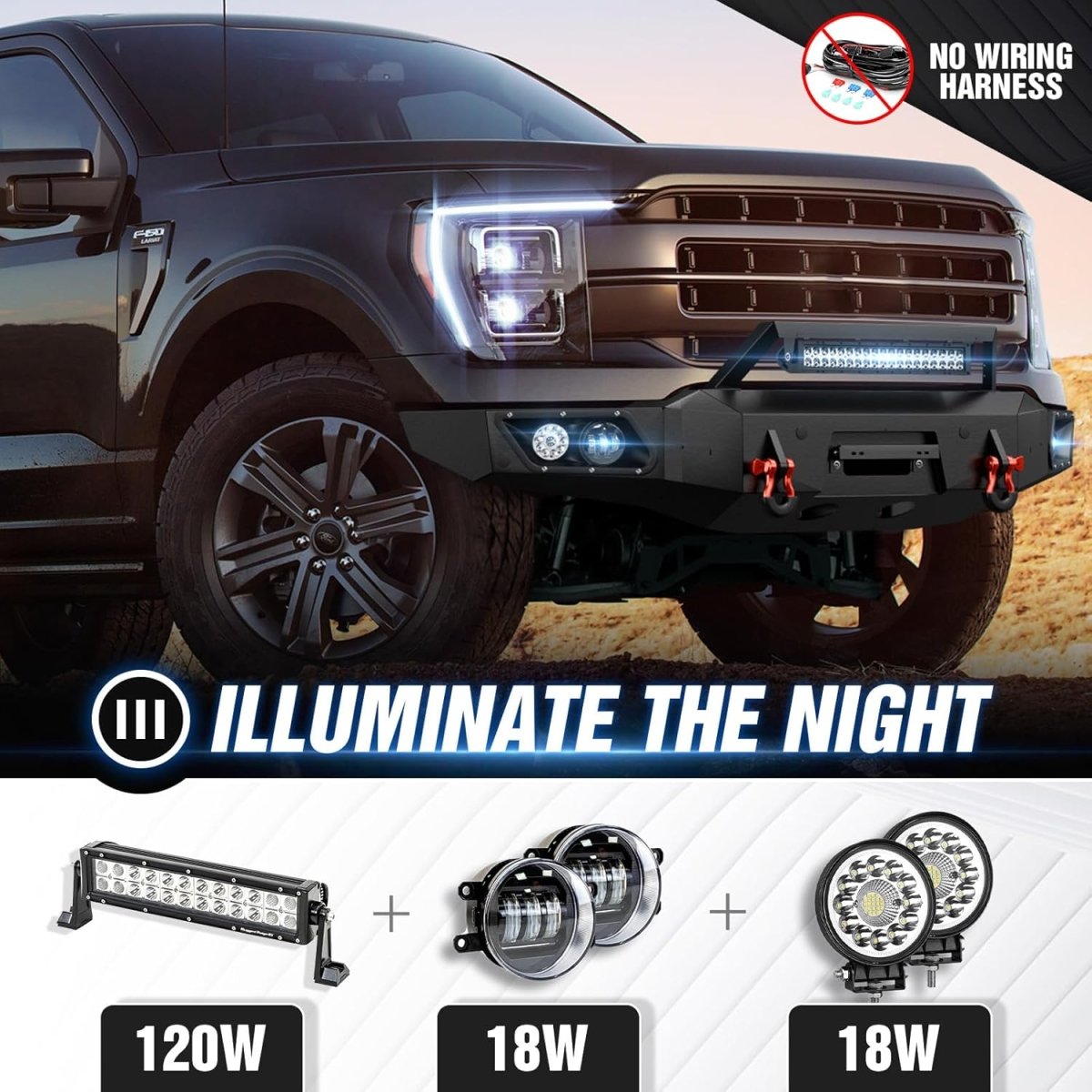 Off Road Ford Truck Bumpers for 2021-2024 Ford F-150 with Winch Plate | Yzona