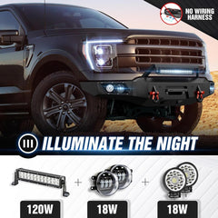 Off Road Ford Truck Bumpers for 2021-2024 Ford F-150 with Winch Plate | Yzona