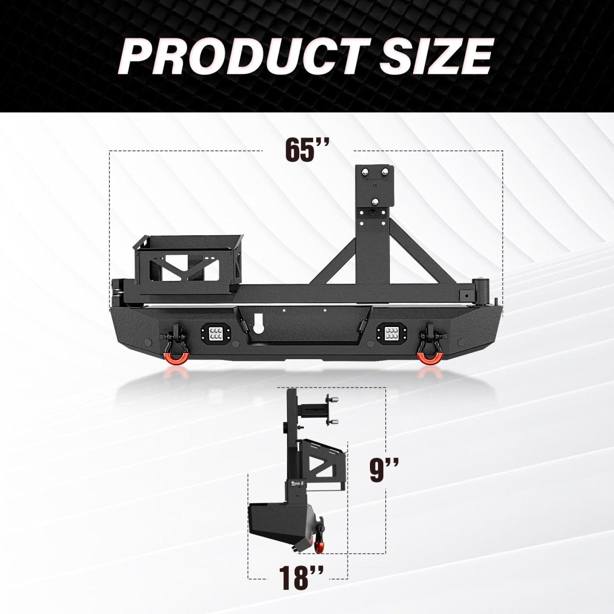 Bumpers Para Carros Compatible with 2020-2025 Jeep Gladiator JT | Yzona