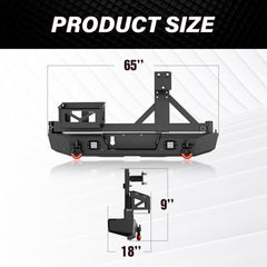 Bumpers Para Carros Compatible with 2020-2025 Jeep Gladiator JT | Yzona