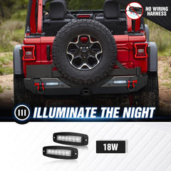 Aftermarket Back Bumpers Compatible with 2018-2025 Jeep Wrangler JL JLU