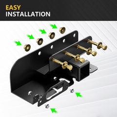 for Ford Bronco 2 Inch Trailer Hitch Receiver | 21-25 Ford Bronco 2 Door & 4 Door Hitch Receiver with Cover | Yzona