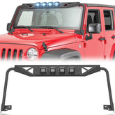 Yzona Front Madmax Roof Sun Visor Cowl Body Armor Compatible with 2007-2018 Jeep Wrangler JK JKU Unlimited