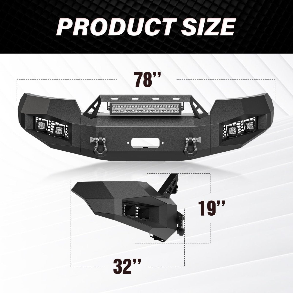 Replacement Front Bumpers Compatible for 2004-2008 Ford F-150 - Yzona
