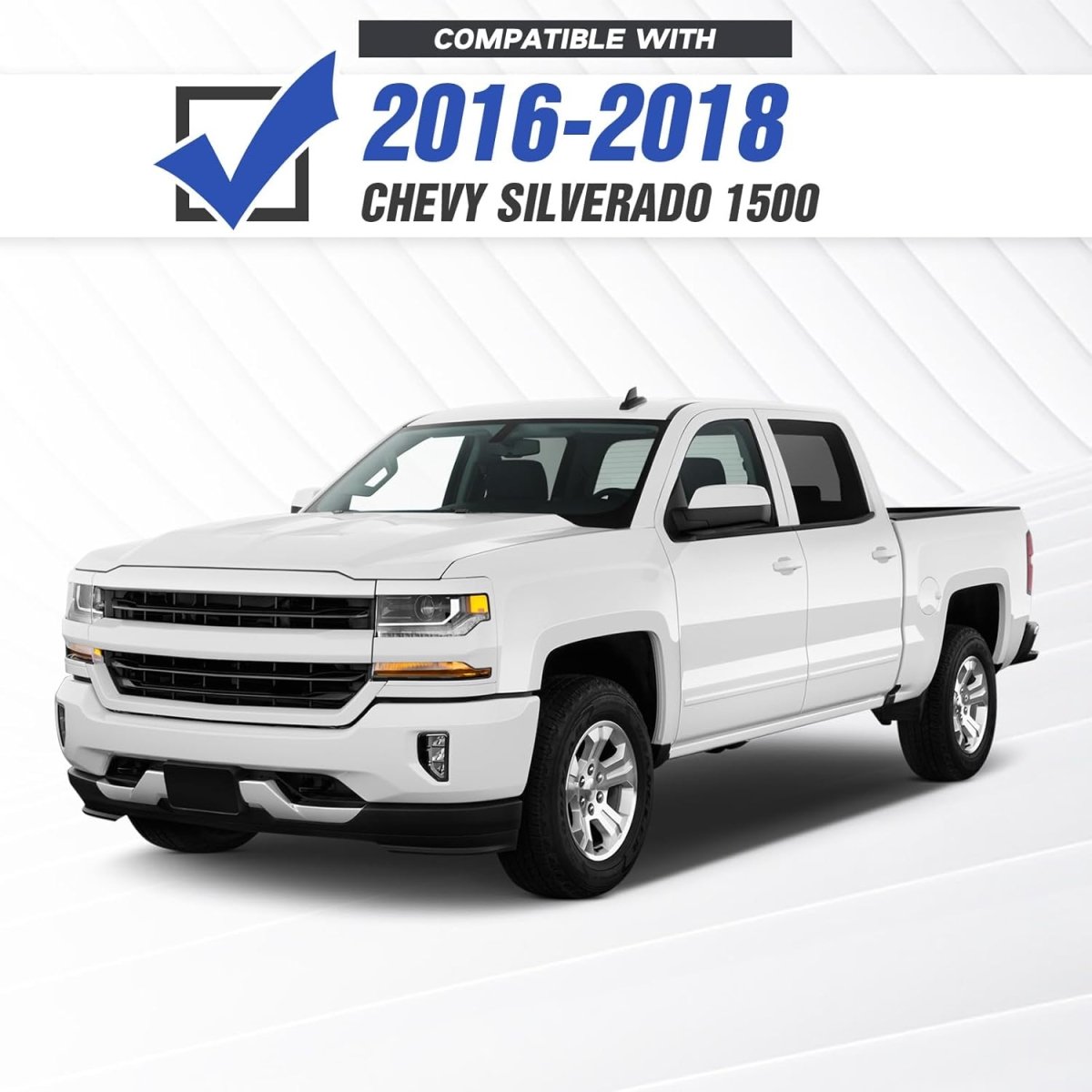 Pickup Front Replacement Bumpers for 2016-2018 Chevrolet Chevy Silverado 1500 Equipped with 5 x LED Lights | Yzona