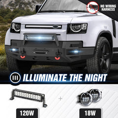 Add Truck Front Bumpers Compatible with 2020-2024 Landrover Defender 90 110 | Yzona