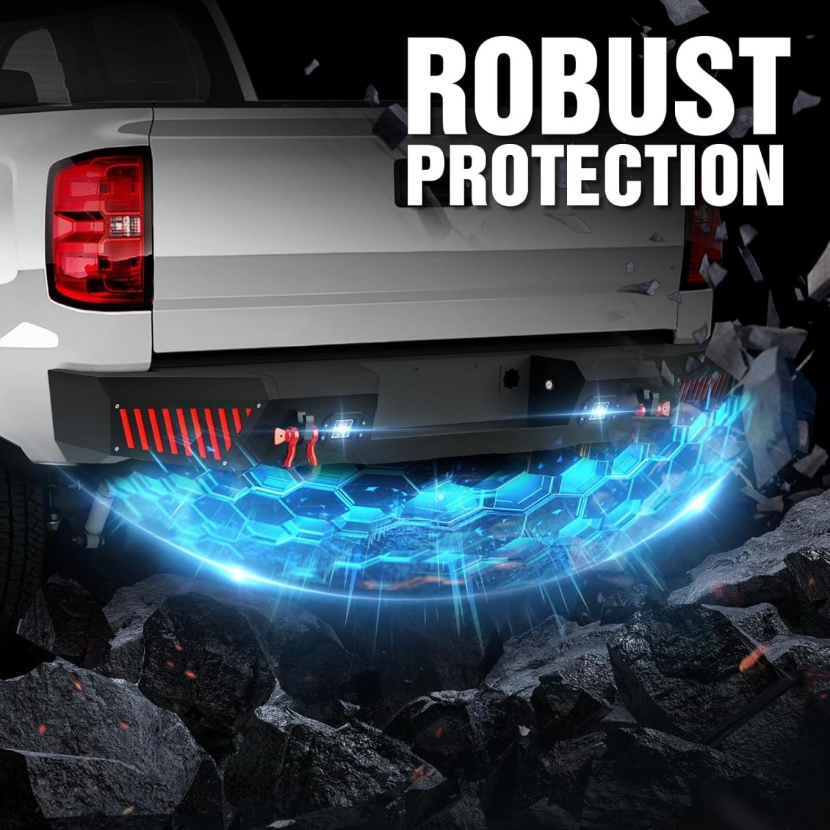 Auto Parts Bumpers for 2014-2018 Silverado 1500 & GMC Sierra 1500 Off-Road Bumper | Yzona